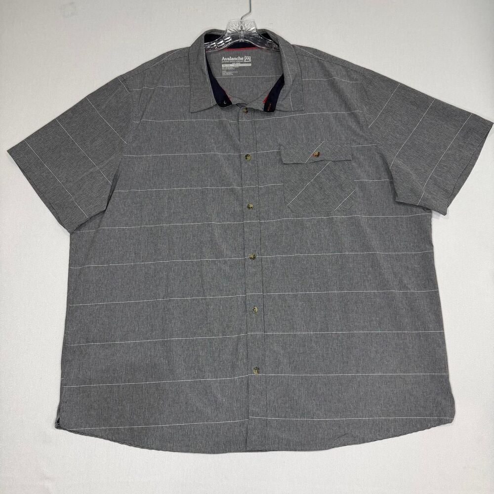 Avalanche Men's Grey and Blue Shirt